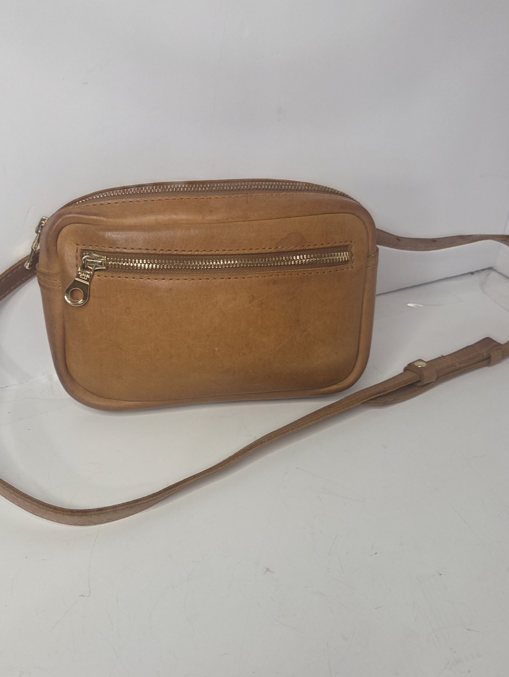 Parker Clay Leather Waist Belt Natural Tan Indonisan Unisex  Distressed